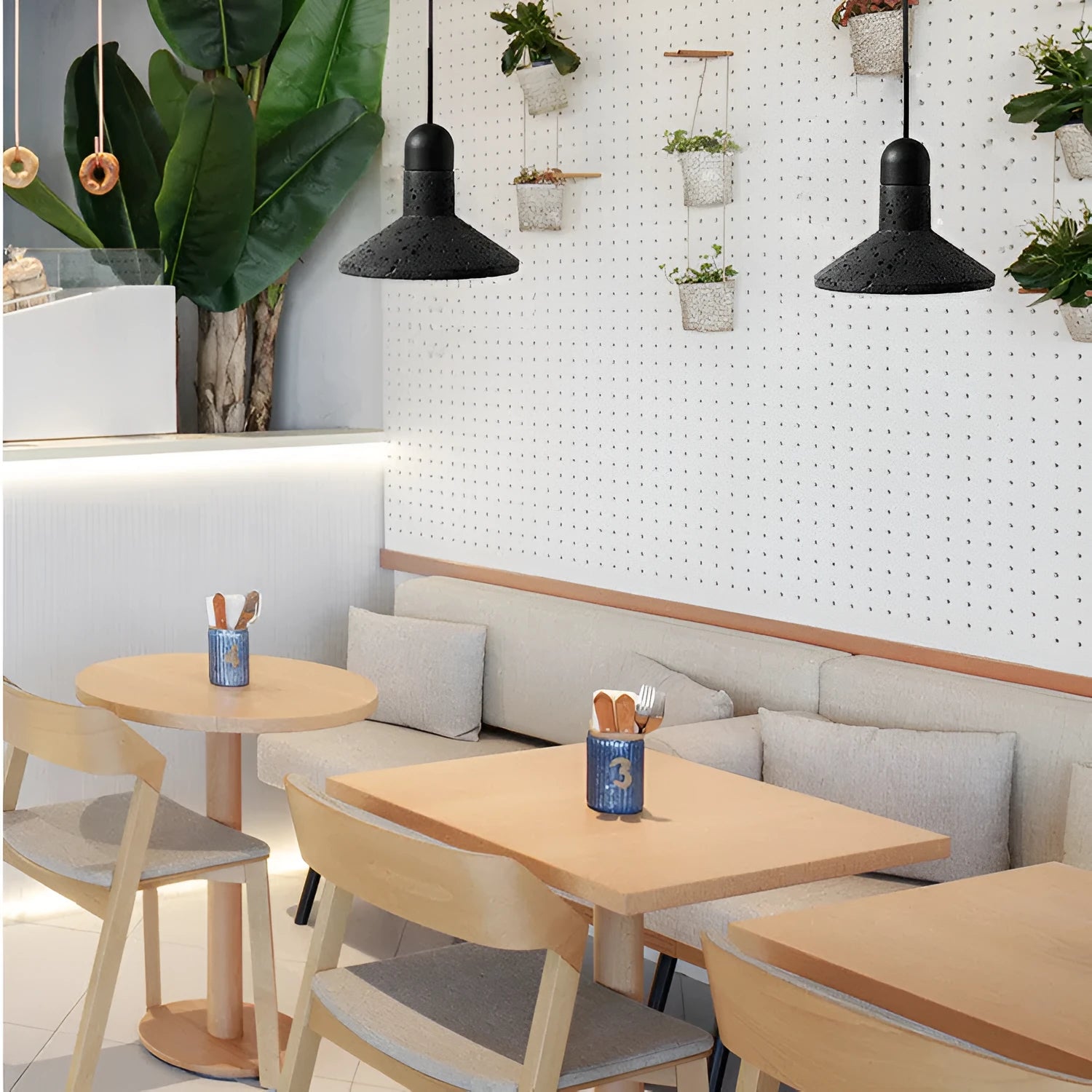 Industrial iron chandelier with adjustable height and LED light source for dining room or bar table