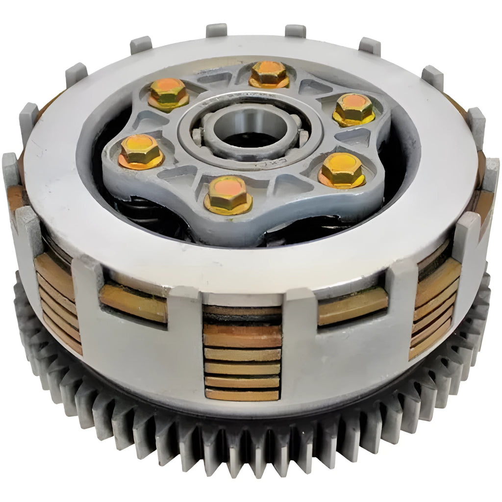 DM200 aluminium motorcycle clutch assembly for gear engagement and power transmission