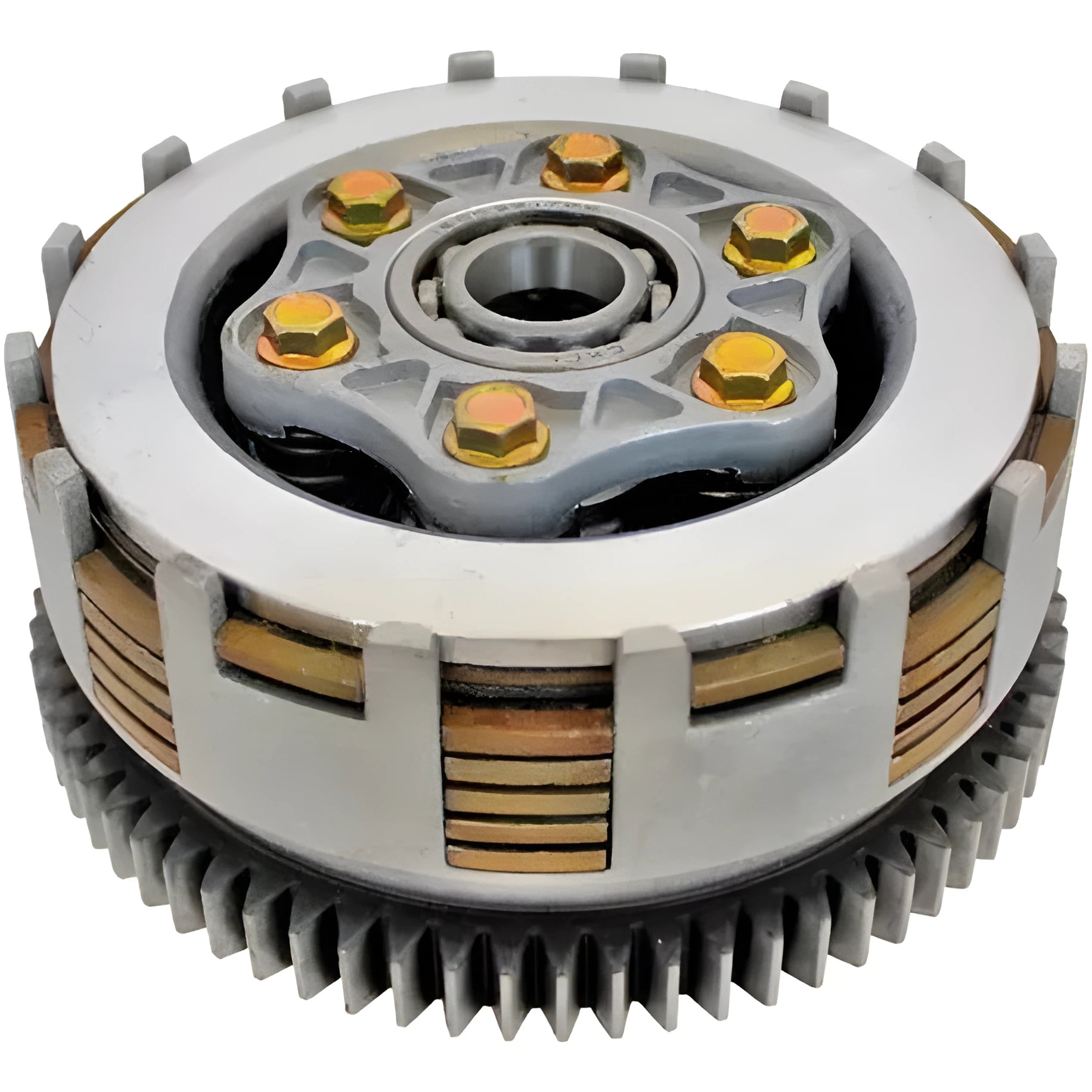 DM200 aluminium motorcycle clutch assembly for gear engagement and power transmission
