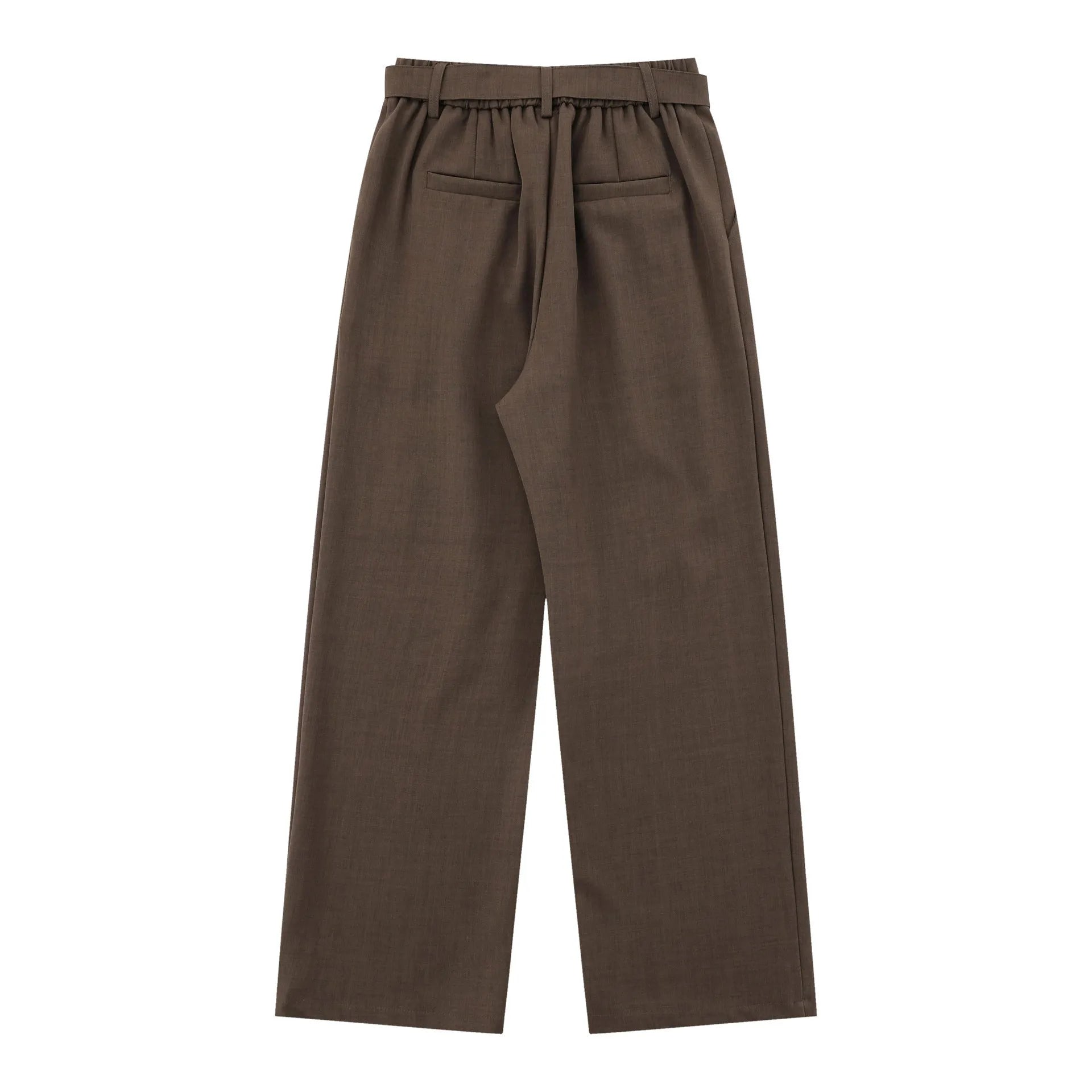 Women's loose fit high-waist wide-legged trousers in black and brown colours