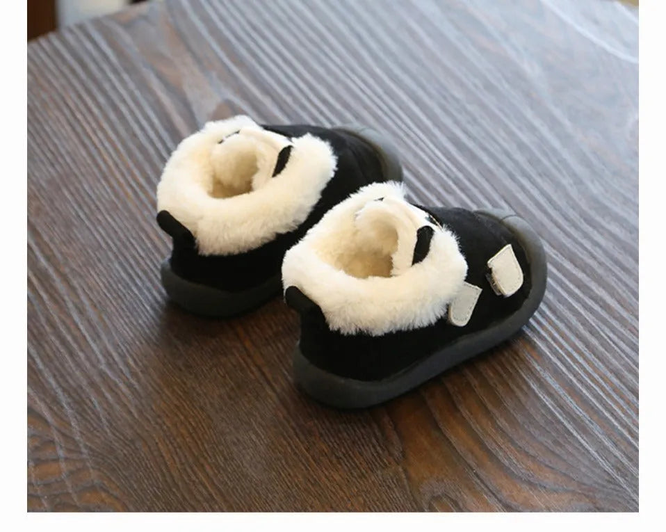 Toddler cotton shoes with velvet upper and non-slip soles in multiple colours and sizes