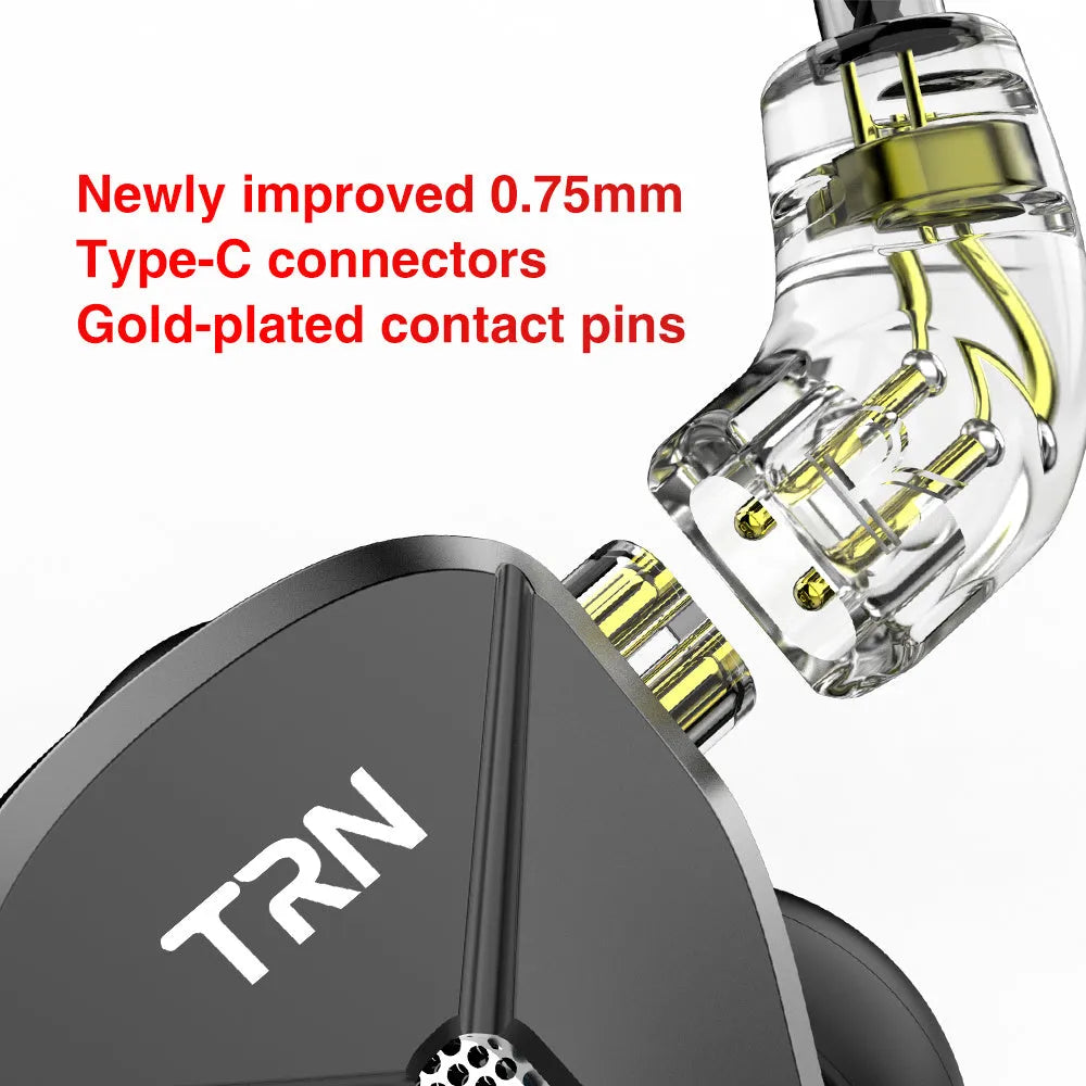 Black in-ear mobile headset with 3.5mm straight plug and TPE cable