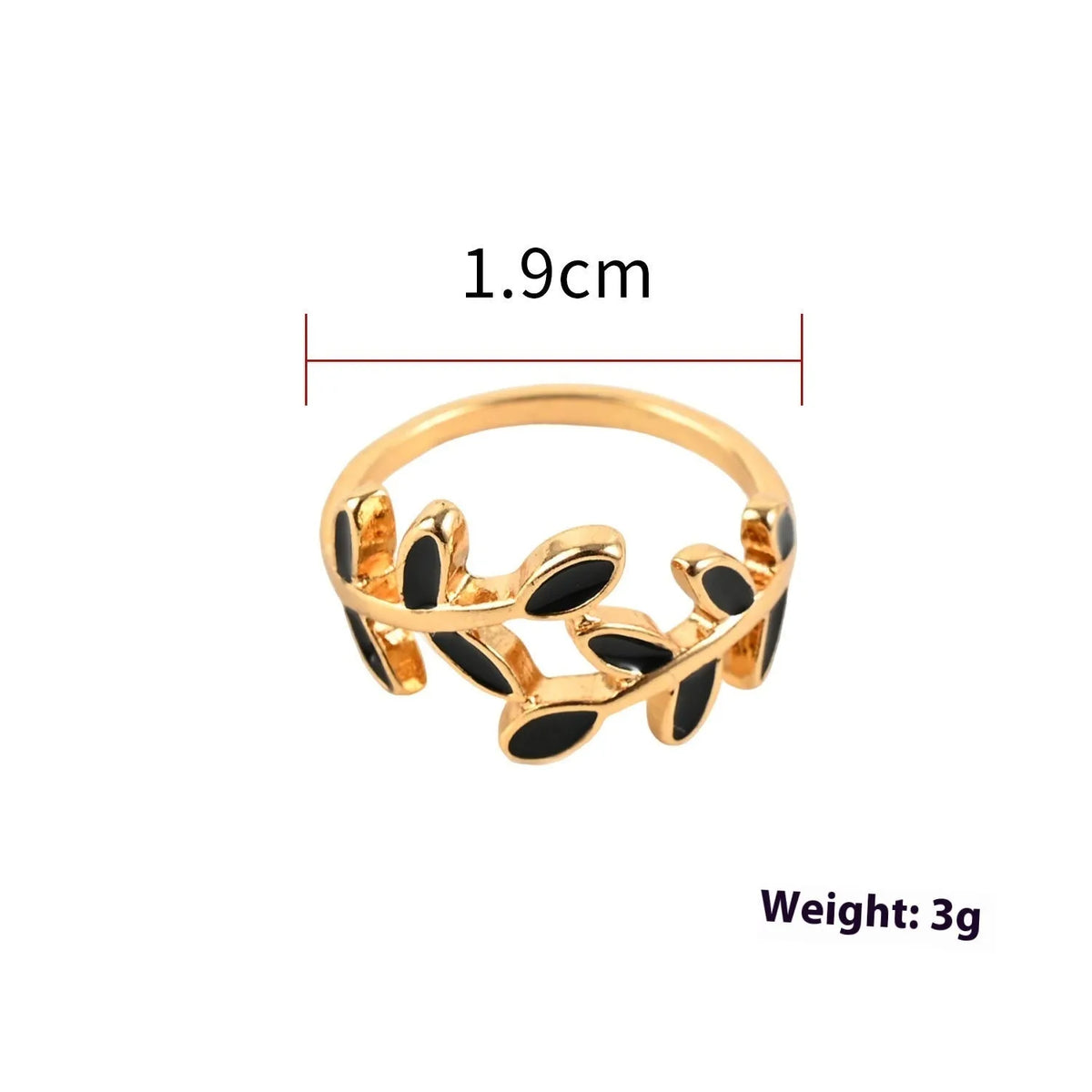 Gold leaf geometric acrylic fashion ring with floral design for women