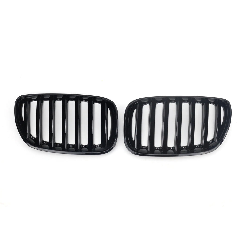 Bright black ABS plastic BMW X5E 53 middle grid grille with medium mesh pattern
