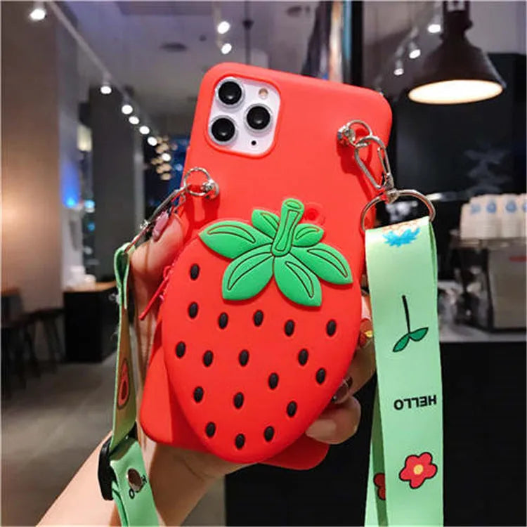 Cartoon camouflage silicone wallet case for Huawei phones with integrated card slot in multiple colours