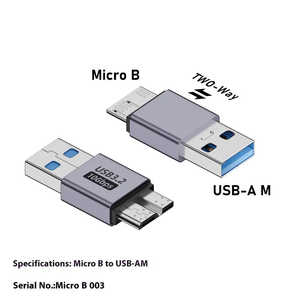USB AM male to Micro-B female adapter for connecting older devices to modern USB ports