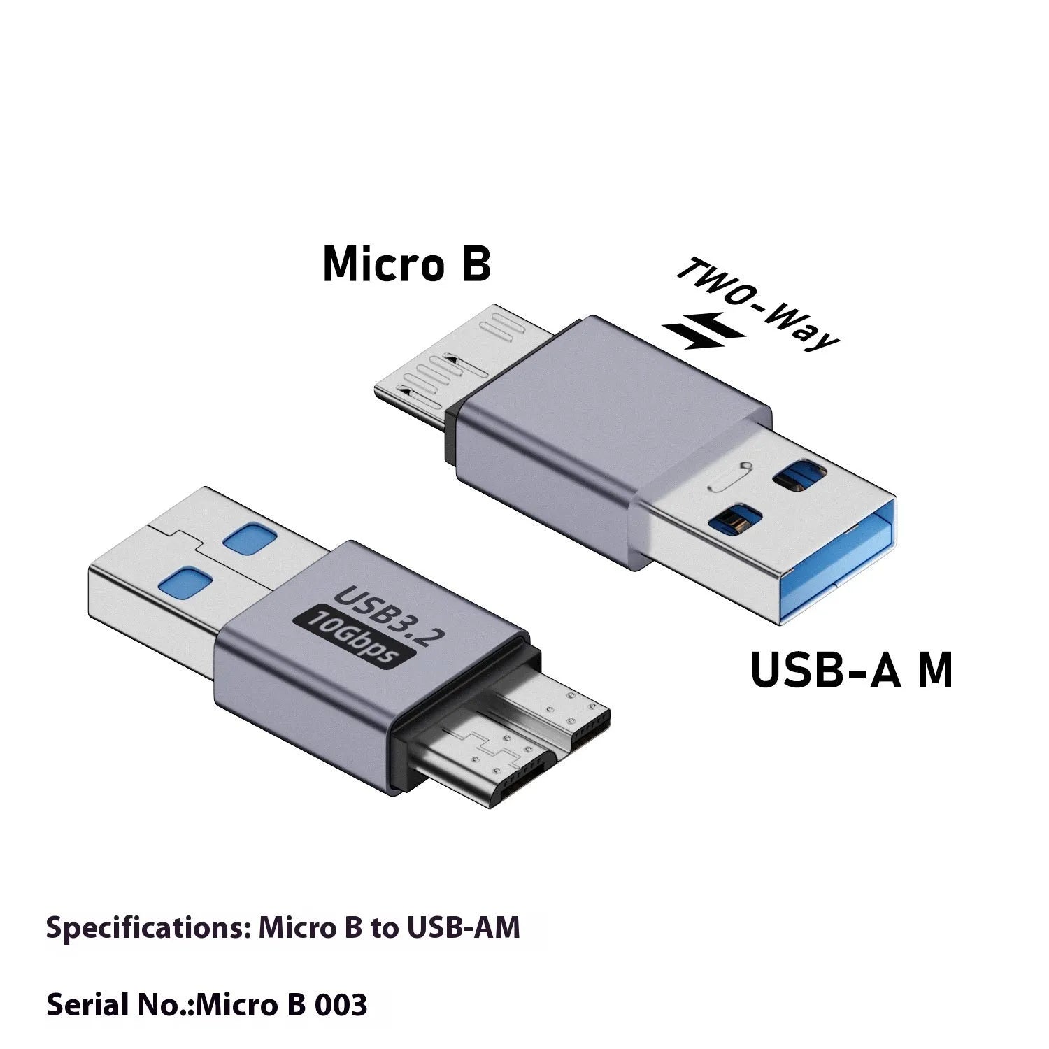 USB AM male to Micro-B female adapter for connecting older devices to modern USB ports