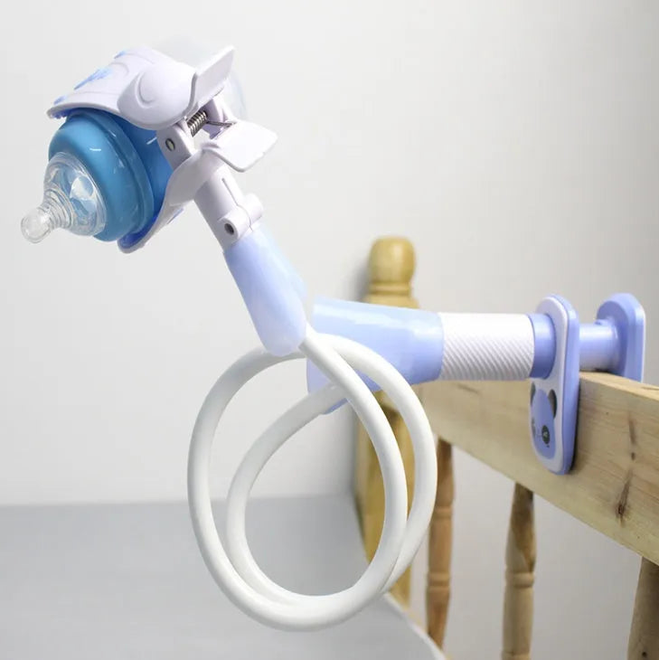 Blue baby feeding bracket with 1.05 metre extended length for lactation stage support