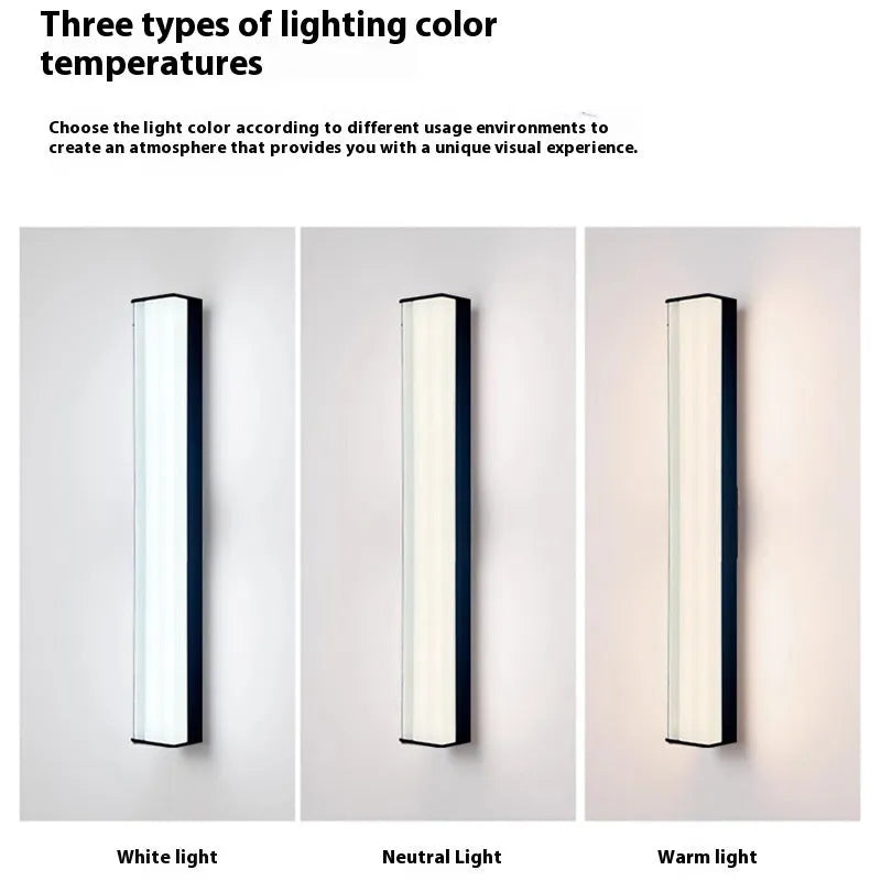 Modern simplicity outdoor wall lamp for villa courtyard entrance with 30cm length and 10W warm light option