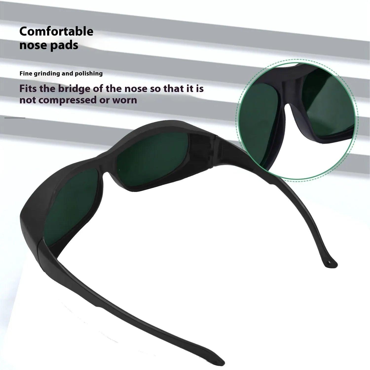 Photon skin rejuvenation laser safety goggles for 200-2000nm protection, made from polycarbonate.