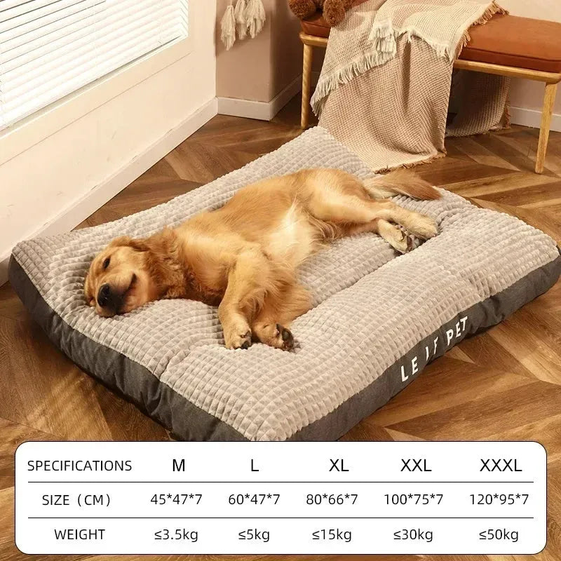Coffee coloured fleece dog bed with detachable blanket for large dogs