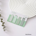 Set of four magnetic colour block bookmarks in muted Morandi pastel tones