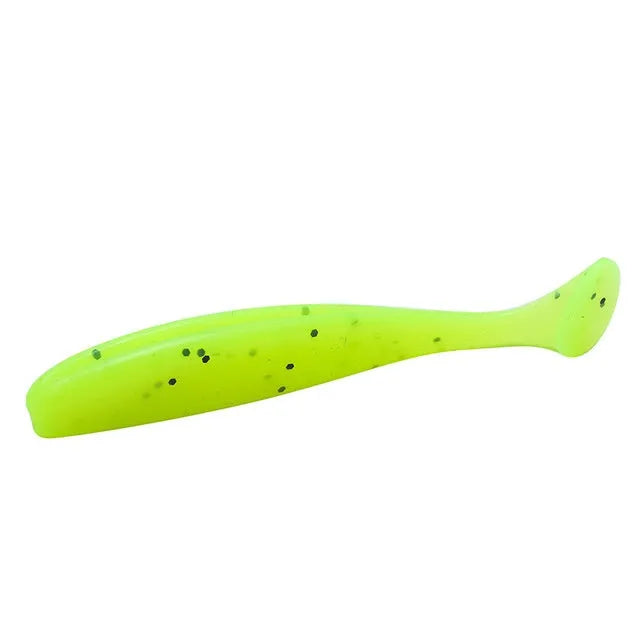 Soft silicone bionic fishing bait 6cm 1.4g T tail artificial lure with hook groove