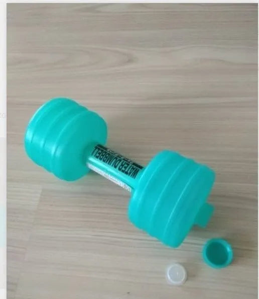 Water-filled fitness dumbbells for women, polypropylene, pink or green, 2pcs, approx. 1kg each when filled