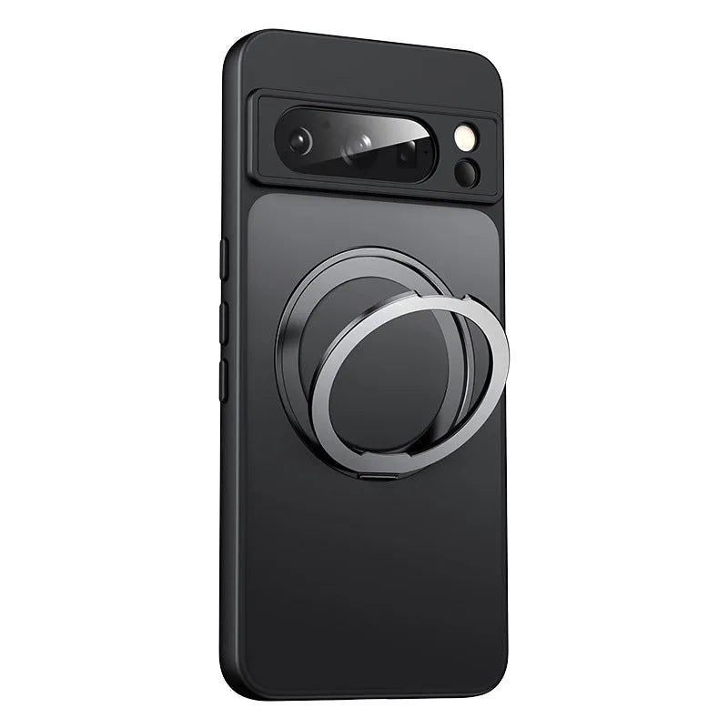 Magnetic 360 rotating bracket phone case for Google Pixel 8 Pro in matte black