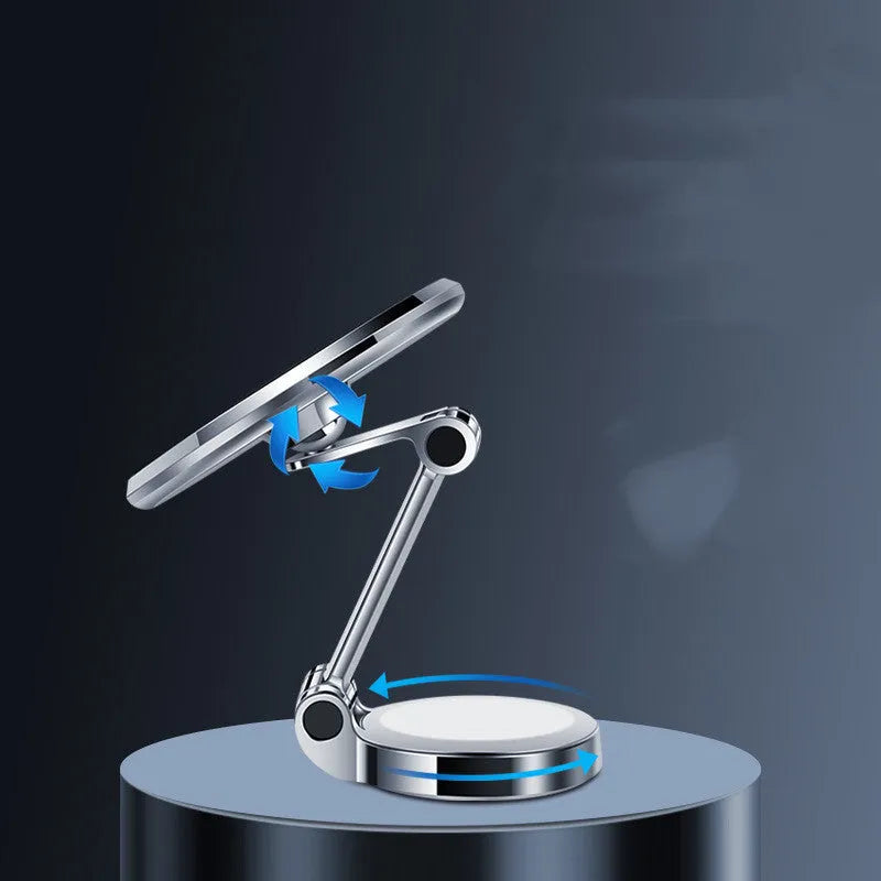 Obsidian black dashboard phone holder with magnetic mount and flexible rotation mechanism.