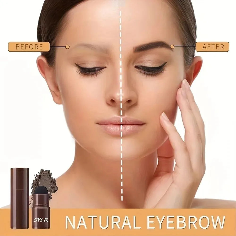 Professional eyebrow stamp kit with waterproof brown brow cream in 2g pot