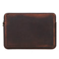 Brown Crazy Horse leather zipper computer bag for MacBook Pro 15.4 inch