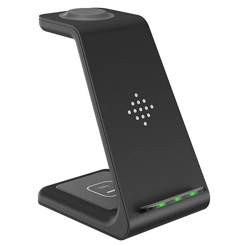 T3 wireless charging pad for iPhone 12 XS Max in black white or grey colour with optional adapter plugs