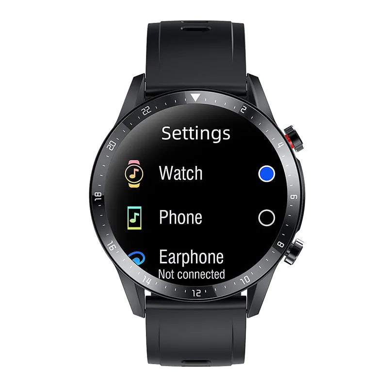 Alloy-case Bluetooth smart watch with heart rate monitor on wrist, showing blue colour option.