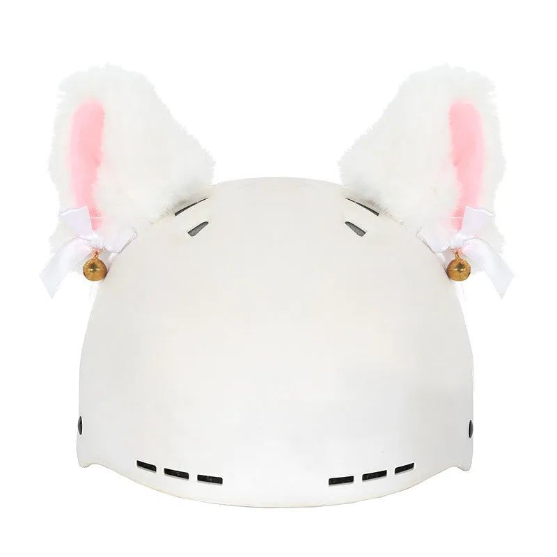Cartoon plush fabric motorcycle helmet cover decorative accessory