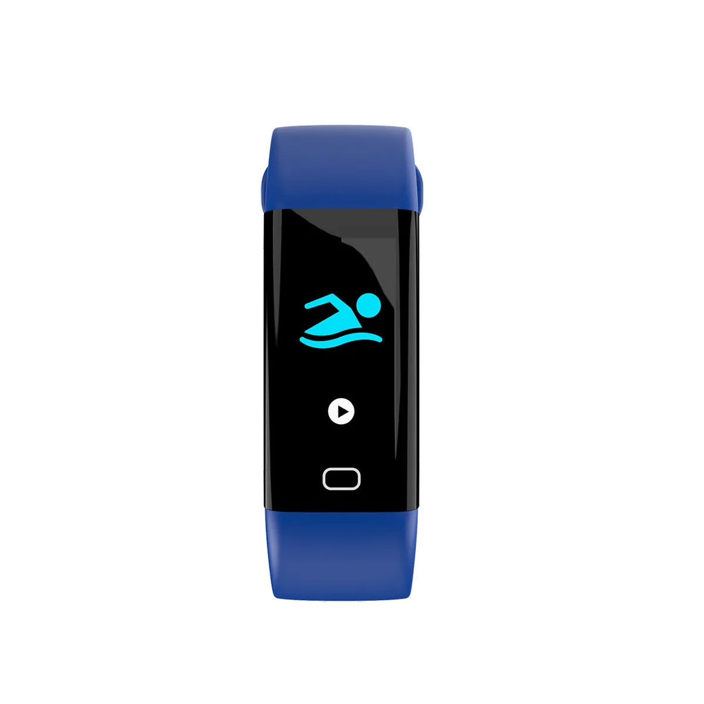 Big Screen Smart Band fitness tracker with OLED display shown in multiple colour options on a wrist.