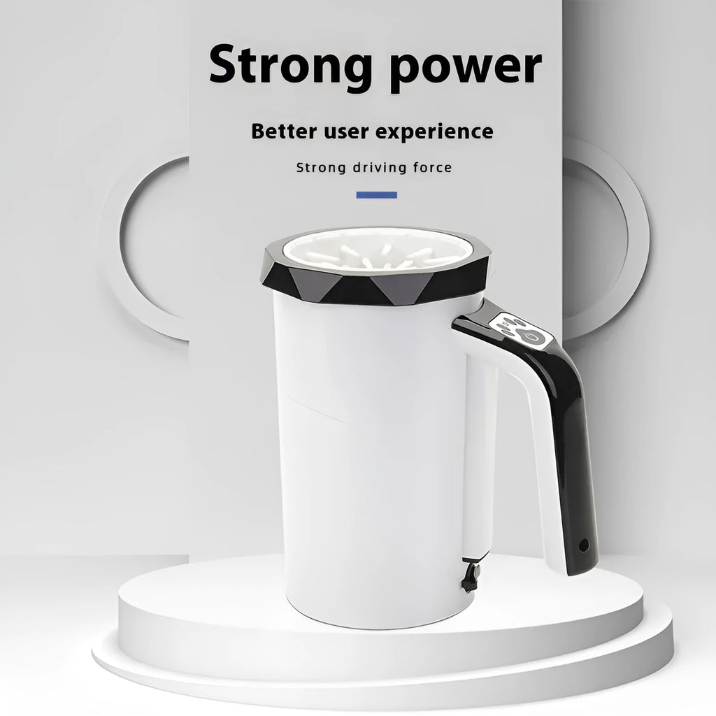 Pet automatic foot washing machine with silicone cup in white and blue colour option