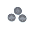 Pack of 3V alkaline button batteries showing CR2032, CR2025, and CR2016 models.