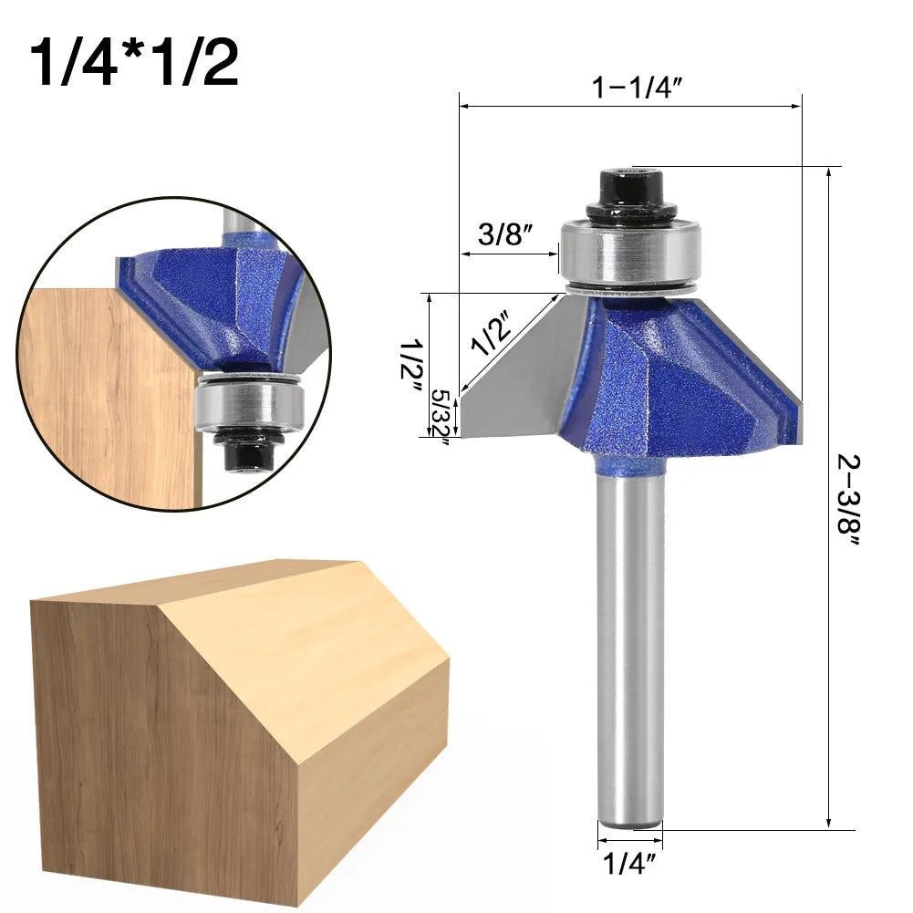 Hard alloy end mill angle cutter for woodworking with 13mm blade diameter