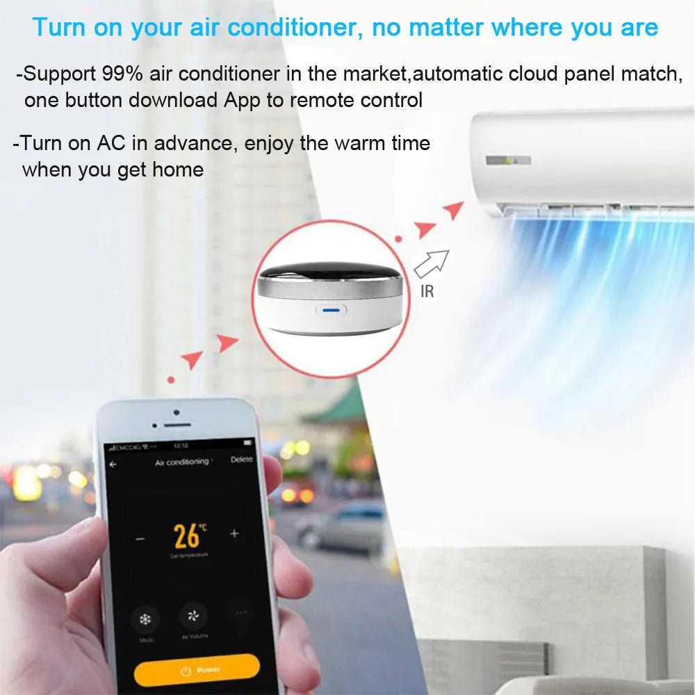 White infrared and RF combined remote control with extended wireless range