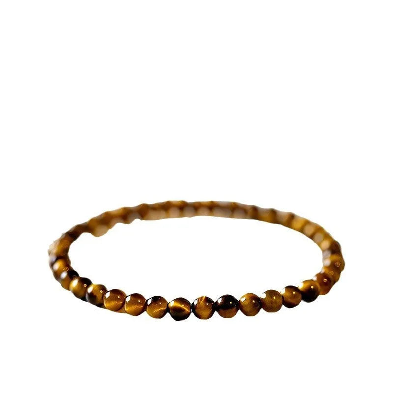 New Chinese style Tigereye bracelet with geometric round beads in 4mm, 6mm, or 8mm sizes