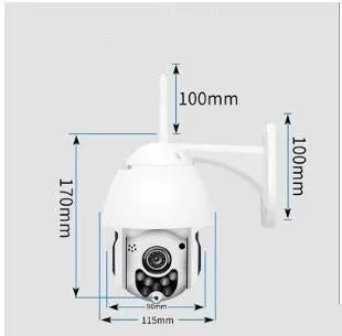 Outdoor dome wifi surveillance camera with 2MP 1080P resolution and 15m infrared night vision in waterproof plastic housing