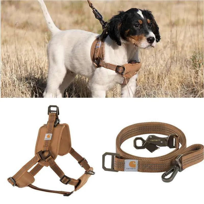 Dog training chest strap harness with reflective hand holding rope in adjustable sizes M L XL