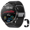 T30 Smart Watch with black silicone strap showing time and heart rate on its IPS screen.