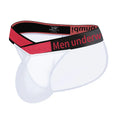 Men's black ice silk briefs with a low waist and large V gradient high fork design.