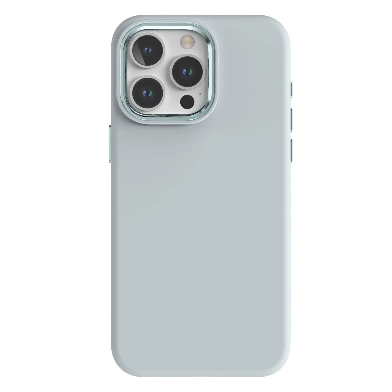 Full-cover liquid silicone metal phone case for iPhone 12 13 14 in Antique White colour