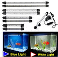 LED aquarium submersible lamp waterproof 18cm to 48cm blue white light