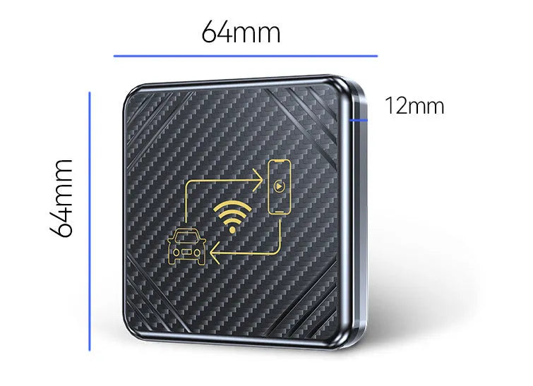 Wireless CarPlay and Android Auto USB adaptor box in gold and white colour options