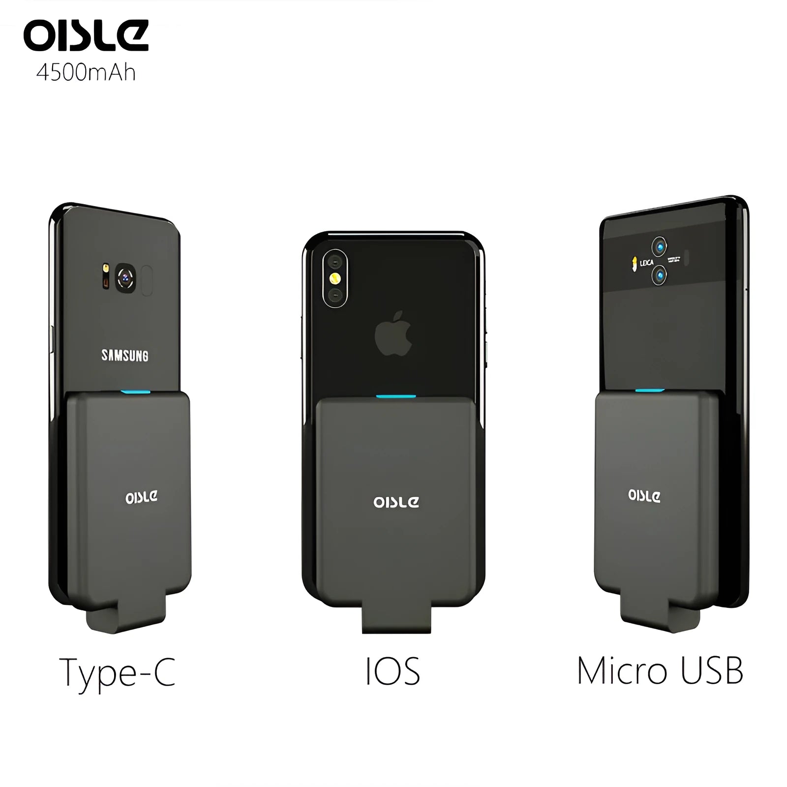 MP282P back clip battery in multiple colours showing 4500mAh capacity and thin 9mm profile