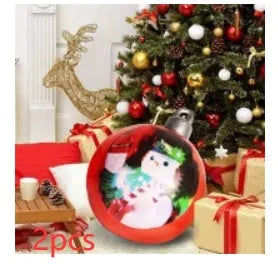 60cm diameter PVC inflatable Christmas ball decoration in various colour patterns