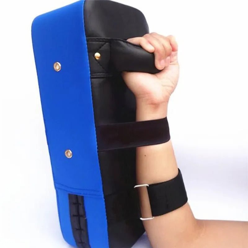 Blue vertical hanging Sanda square foot kicking bag for boxing training
