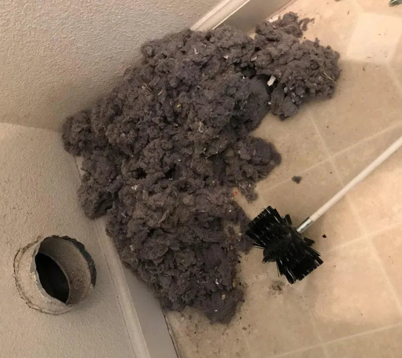 Flexible chimney cleaning brush with bendable shaft for dryer pipes and range hoods