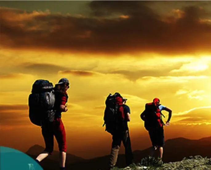 Aluminium alloy rechargeable headlight with adjustable elastic headband and front LED lens.