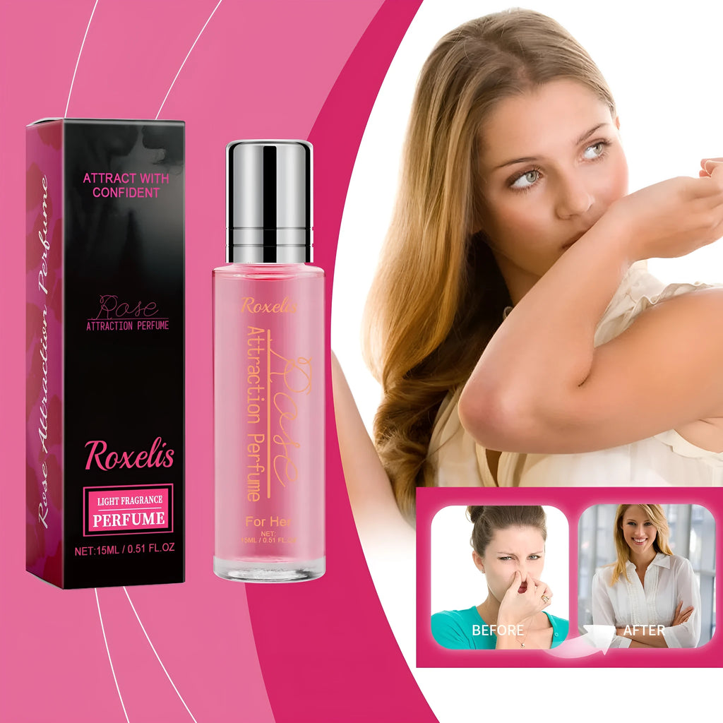 Rose light perfume 15ml natural portable bottle with moisturising body care