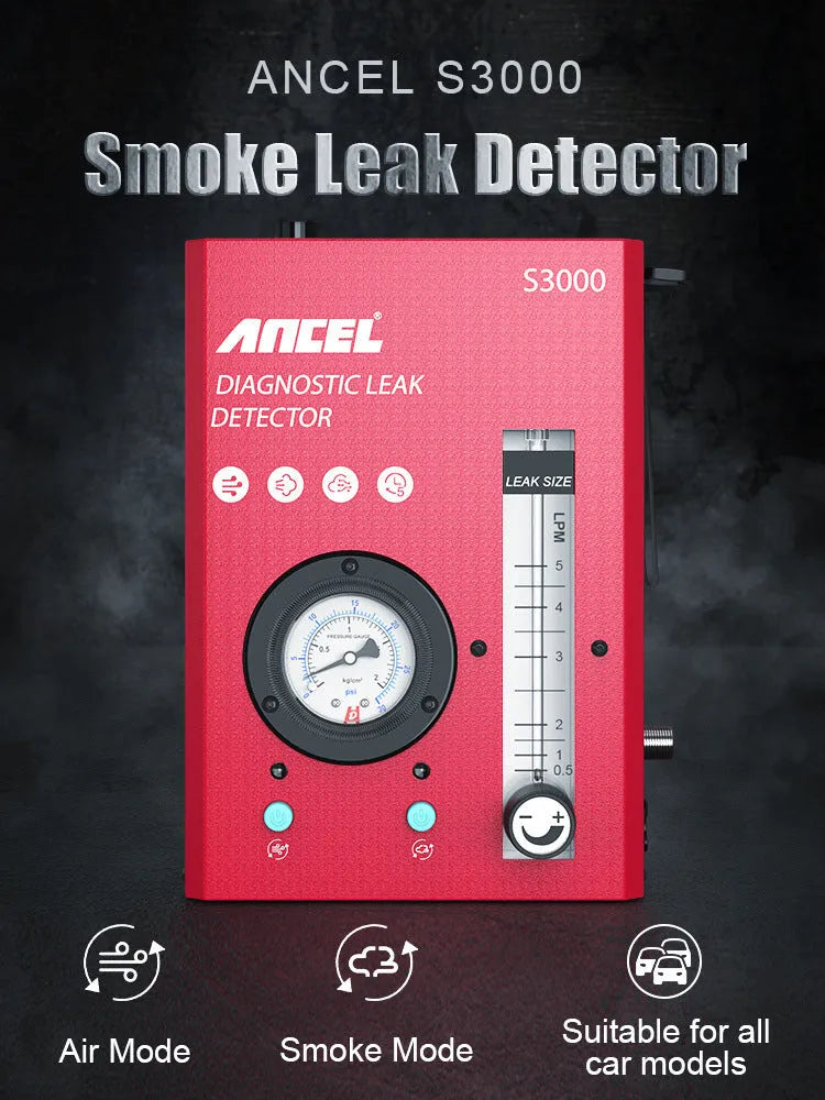 S3000 model car vacuum leak detector tool with smoke detection for workshop diagnostics