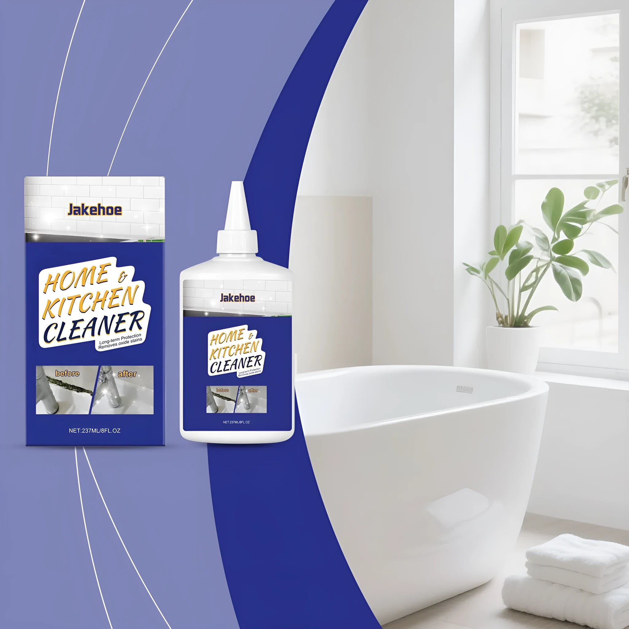 237ml decontamination gel container for household kitchen and bathroom cleaning