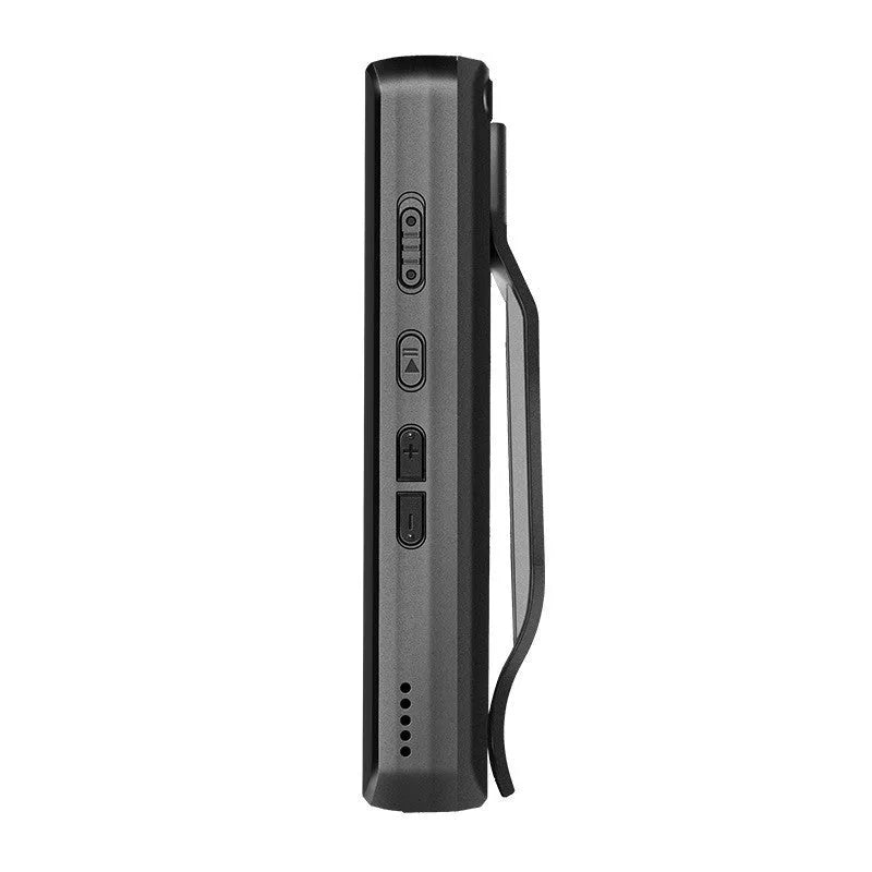 DSJ-S11 HD body worn camera with display screen, magnetic mount, and compact black design