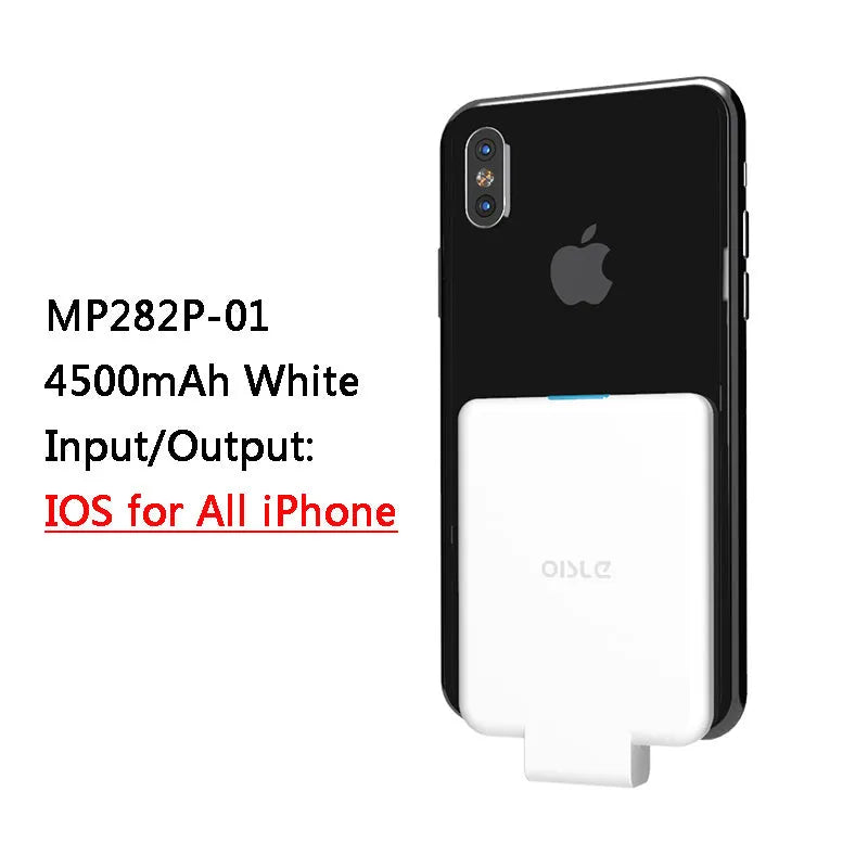 MP282P back clip battery in multiple colours showing 4500mAh capacity and thin 9mm profile