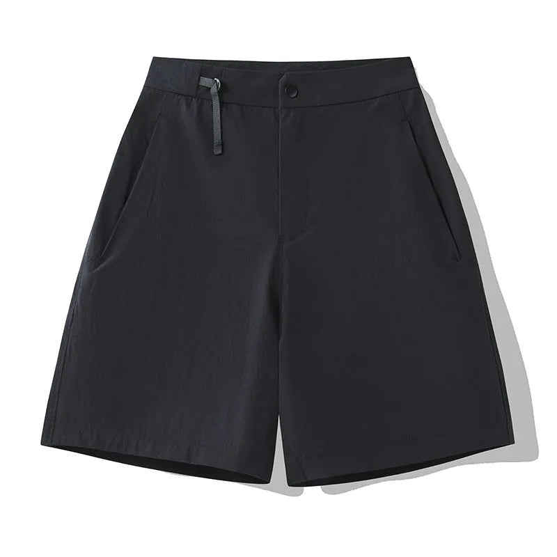 Men's Army Green quick-drying sports shorts with a 3D cut design on a neutral background.