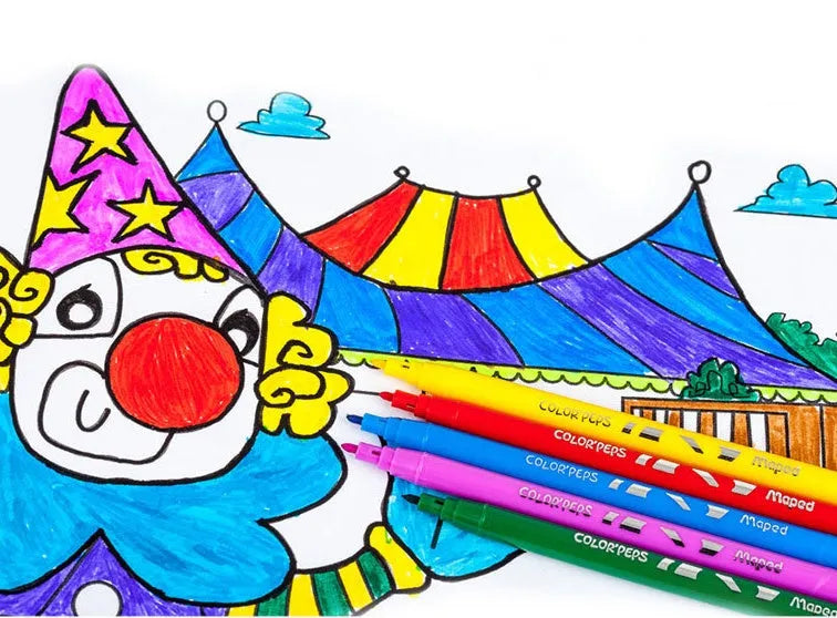 Elf watercolour pen bag 12 colours plastic pens 16cm length bagged pack for basic drawing